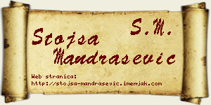 Stojša Mandrašević vizit kartica